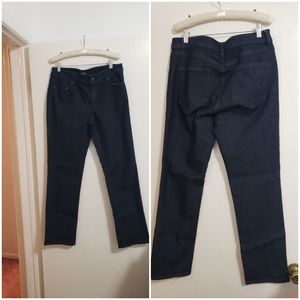 Curvy Straight Dark Denim Loft Jeans